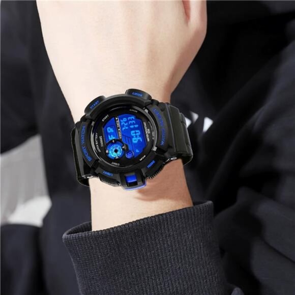 Mens Military Multifunction Digital LED Watch Electronic Waterproof Alarm Quartz - Picture 4 of 7